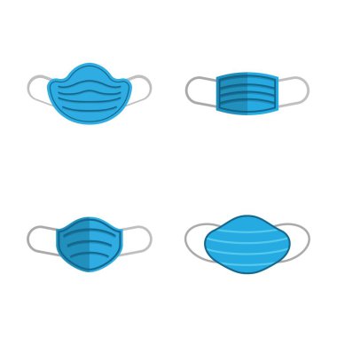 Tıbbi maske logo vektör tasarımı