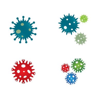 Coronavirus logo şablon vektör simgesi tasarımı