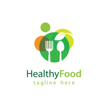 Sağlıklı gıda logo vektör tasarımı