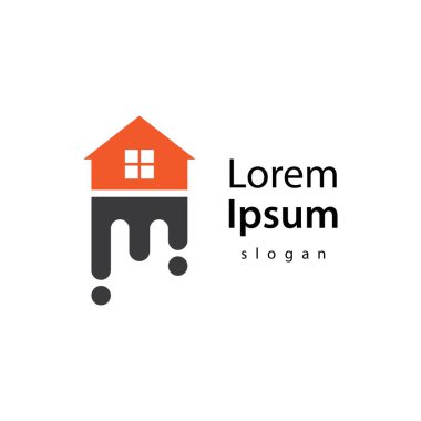 Ev sembolü vektör illüstrasyon tasarımı