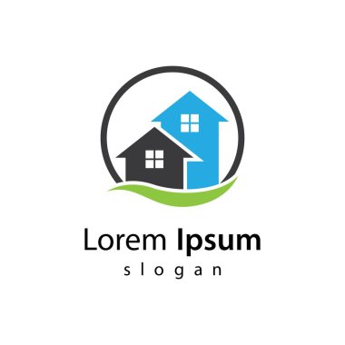 Ev sembolü vektör illüstrasyon tasarımı