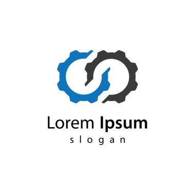 Gear sonsuz logo resimleri illüstrasyon tasarımı
