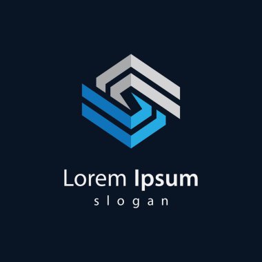 Altıgen logo resimleri illüstrasyon tasarımı