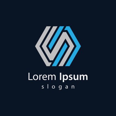 Altıgen logo resimleri illüstrasyon tasarımı