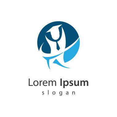 Eğitim logosu tasarımı vektör çizimi