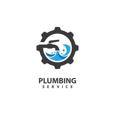 Tesisat hizmeti logosu resim çizimi tasarımı