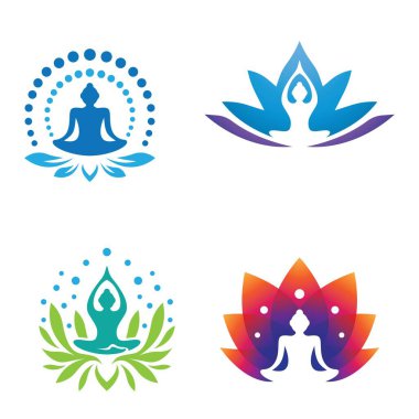 Yoga logo resimleri çizimi tasarımı