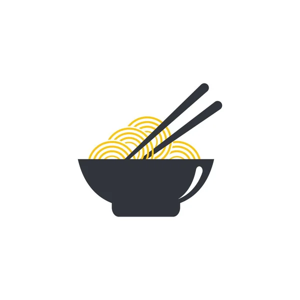 Дизайн Векторной Иконки Логотипа Горячей Лапши — стоковый вектор