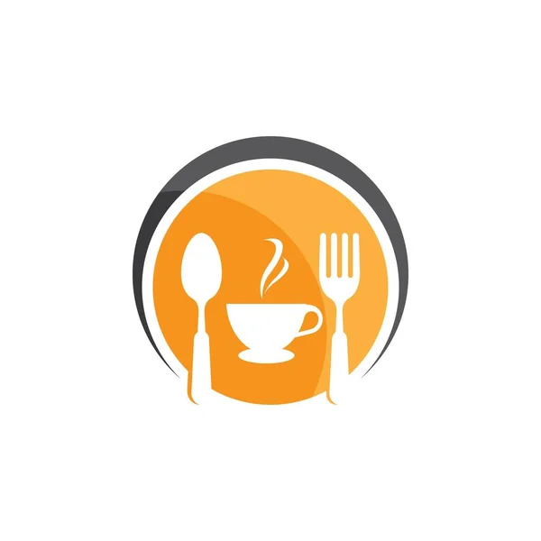 Cafe Resto Logo Vector Icon Design — Stock Vector