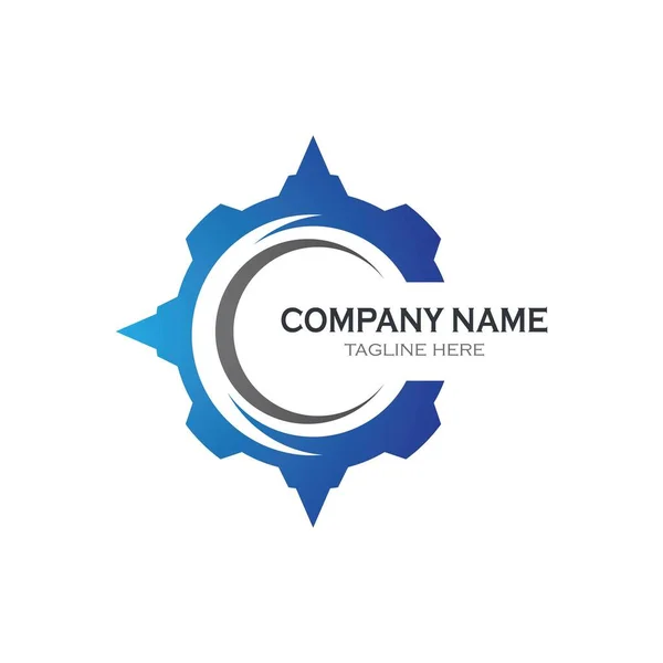 Compass Logo Vector Icon Design — Stock Vector