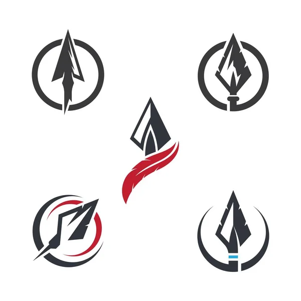 Spear Logo Icon Vector Design — Stock Vector