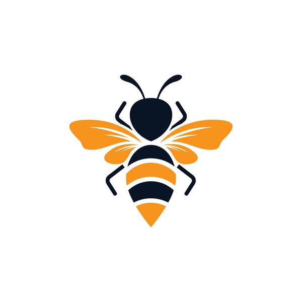 Bee logo vector icon design