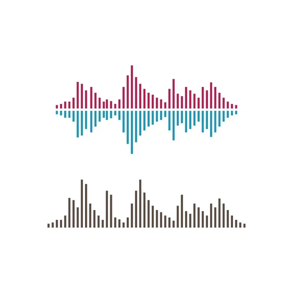 Ljud Våg Vektor Ikon Illustration Design — Stock vektor