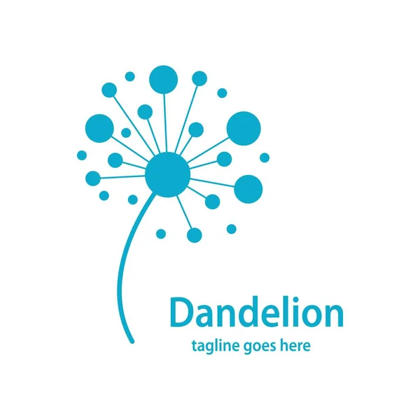 Dandelion Symbole Vectoriel Icône Illustration Conception — Image vectorielle