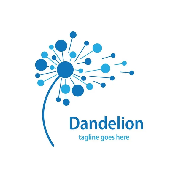 Dandelion Symbole Vectoriel Icône Illustration Conception — Image vectorielle