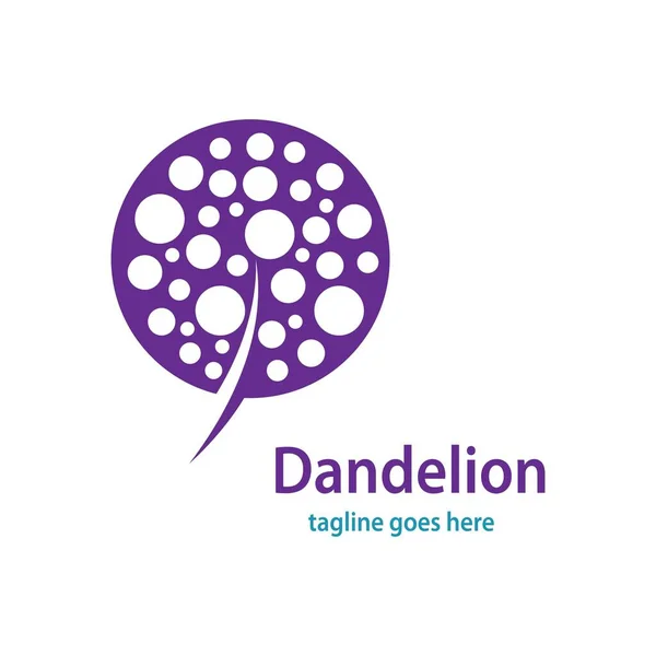 Dandelion Symbole Vectoriel Icône Illustration Conception — Image vectorielle