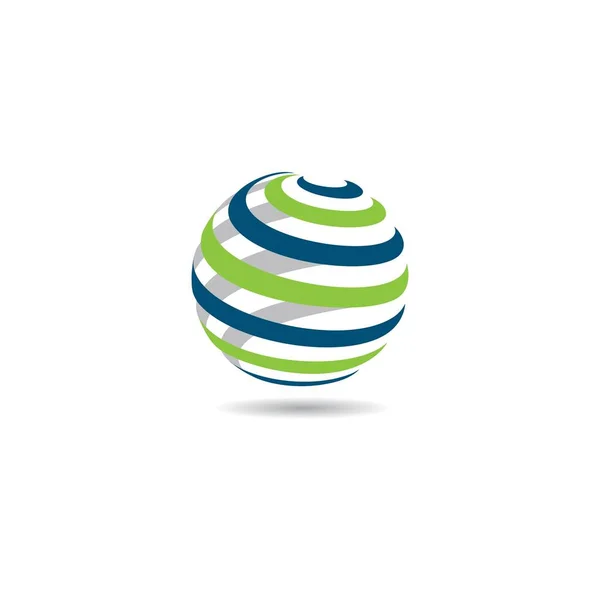 Глобальна Технологія Логотипу Векторний Дизайн Ілюстрації — стоковий вектор