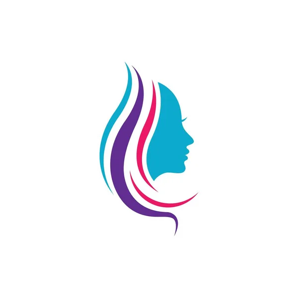 Краса Волосся Салон Логотипу Векторний Дизайн Значка — стоковий вектор