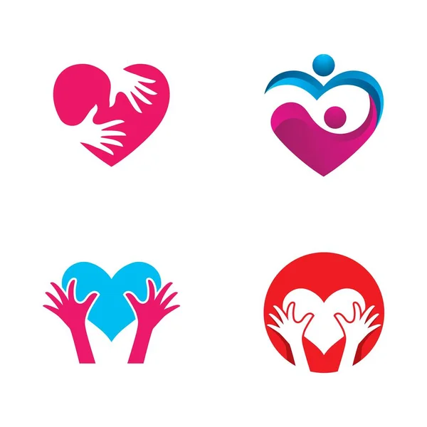 Dar Amor Logotipo Símbolo Vector Icono Diseño — Vector de stock
