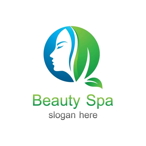 Beauty Spa Salon Logo Vector Design — Stock Vector