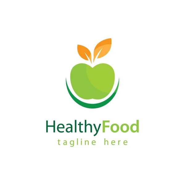 Здоровий Логотип Їжі Векторний Дизайн — стоковий вектор
