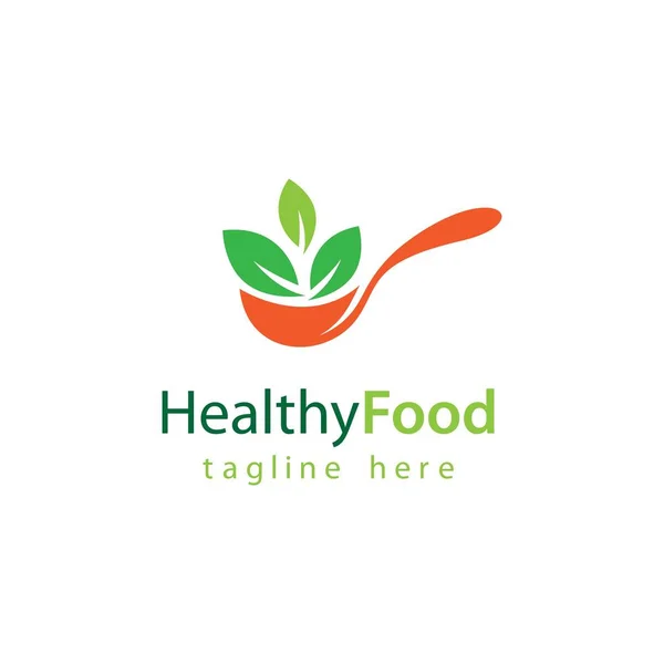 Здоровий Логотип Їжі Векторний Дизайн — стоковий вектор