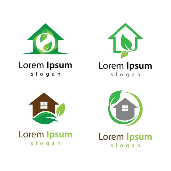 Eco Home Logo Vectoriel Illustration Design — Image vectorielle