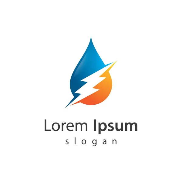 Ilustración Del Diseño Del Logotipo Del Strom Del Agua — Vector de stock