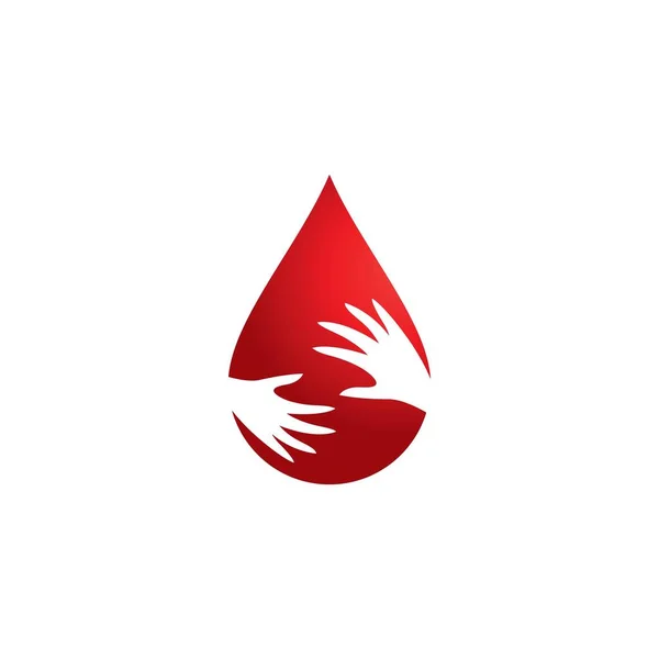 Bloddroppe Logotyp Bilder Illustration Design — Stock vektor