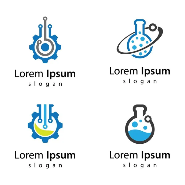 Projeto Ilustração Imagens Logotipo Laboratório Técnico —  Vetores de Stock