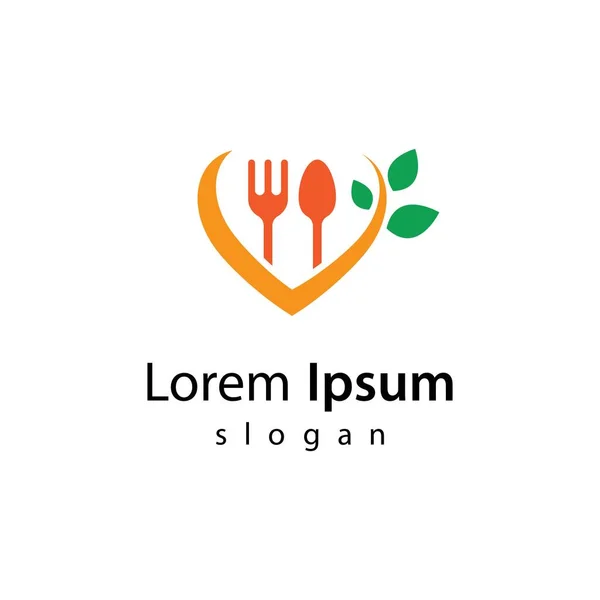 Végétarien Aliments Logo Images Illustration Design — Image vectorielle