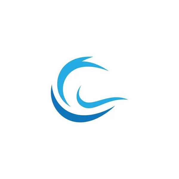 Acqua Onda Logo Immagini Illustrazione Design — Vettoriale Stock