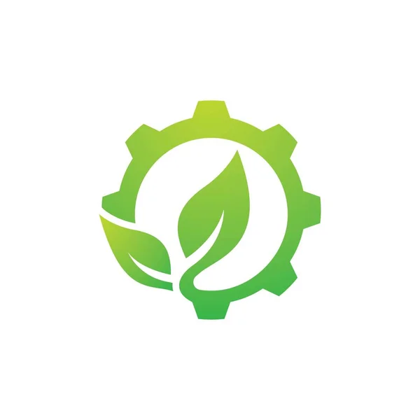 Ilustración Del Diseño Del Logotipo Eco Tech — Vector de stock