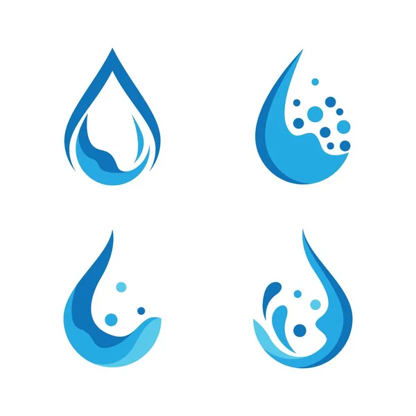 Gota Agua Logo Imágenes Ilustración Diseño — Vector de stock