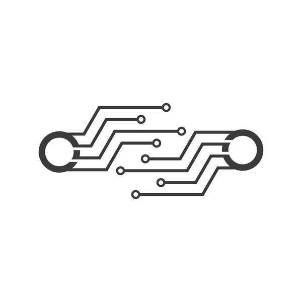 Technologie Logo Afbeeldingen Illustratie Ontwerp — Stockvector