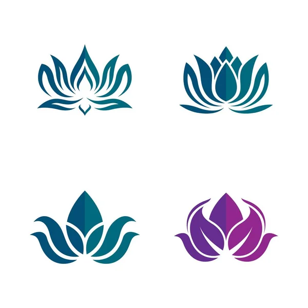 Lotus Beleza Logotipo Imagens Ilustração Design — Vetor de Stock