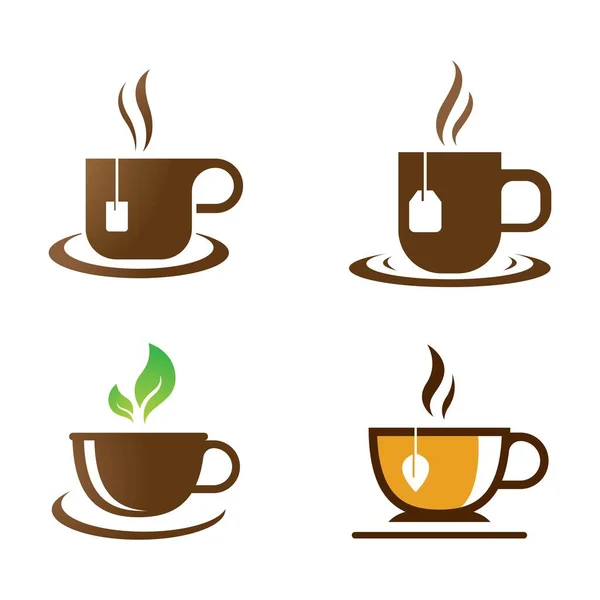 Copo Café Logotipo Imagens Ilustração Design —  Vetores de Stock