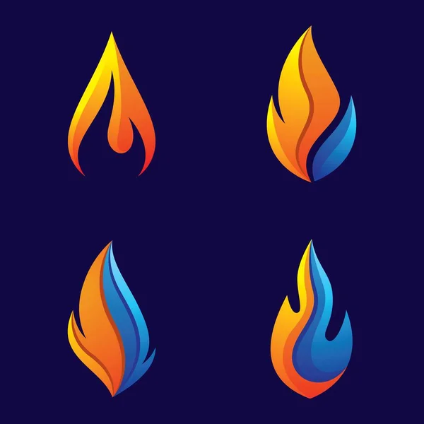Fire Logo Images Illustration Design — Stock Vector