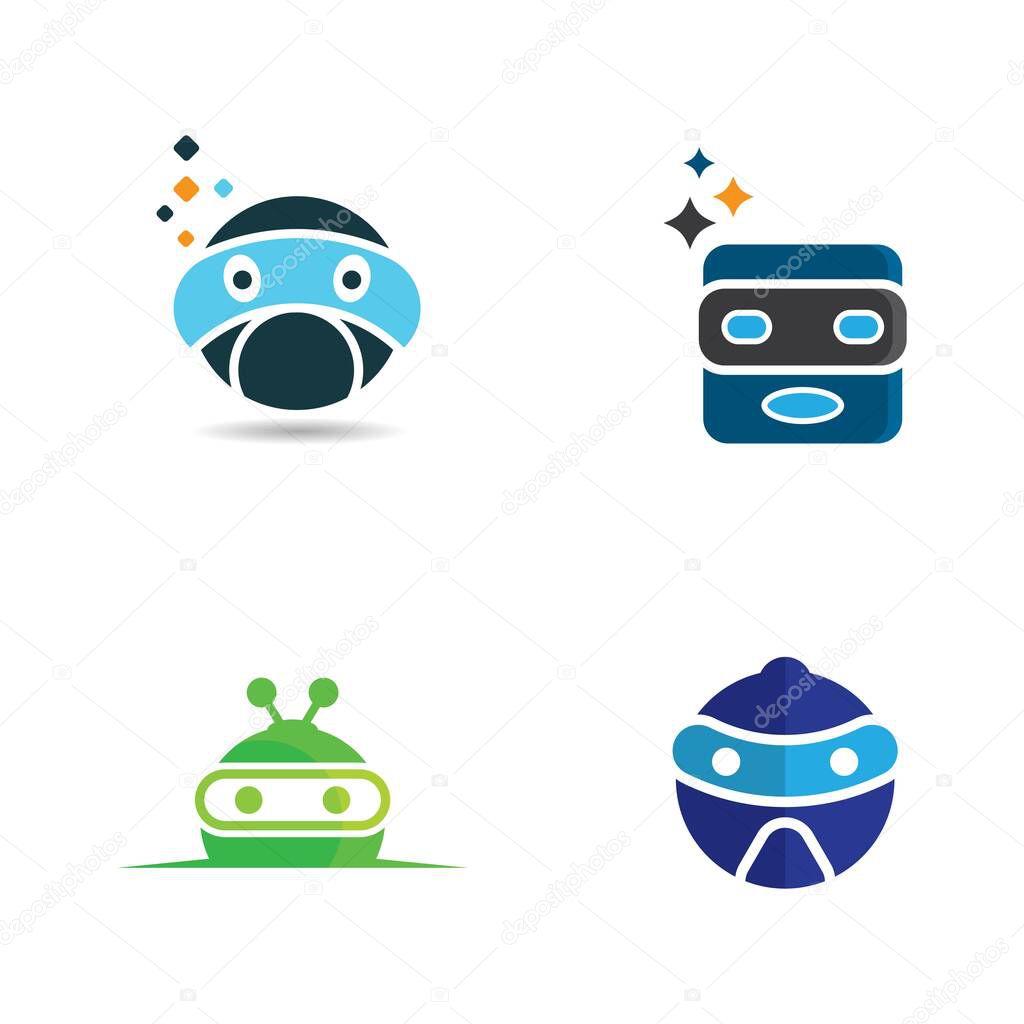 Robot vector icon illustration design