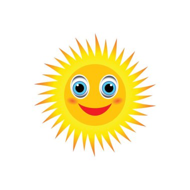Güneş gülüşü logo resimleri çizim tasarımı
