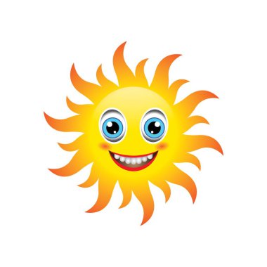 Güneş gülüşü logo resimleri çizim tasarımı