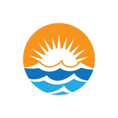 Sunset Beach logo resimleri çizim tasarımı