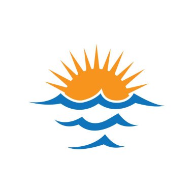 Sunset Beach logo resimleri çizim tasarımı