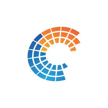 Güneş teknolojisi logo şablon vektör ikonu tasarımı