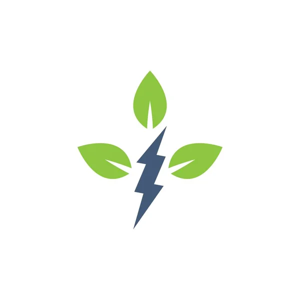 Eco Energia Logotipo Imagens Ilustração Design — Vetor de Stock