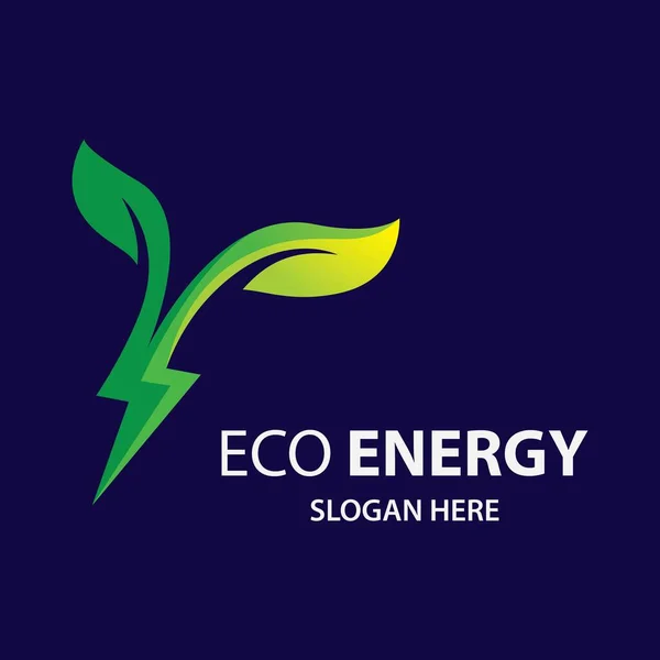 Eco Energia Logotipo Imagens Ilustração Design — Vetor de Stock