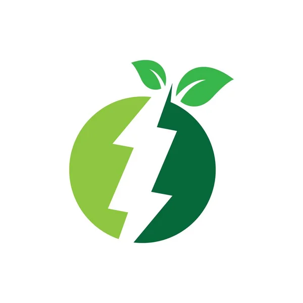 Eko Enerji Logo Resimleri Çizimi Tasarımı — Stok Vektör