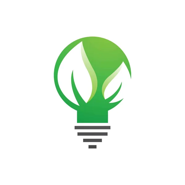 Eco Energia Logotipo Imagens Ilustração Design — Vetor de Stock