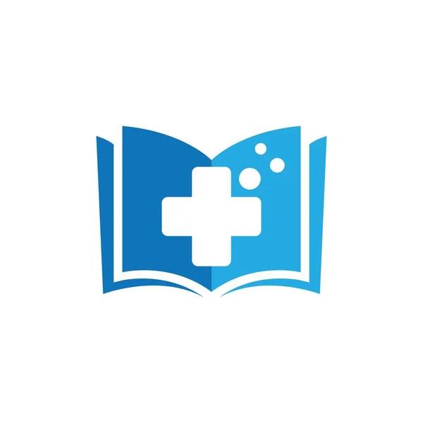 Libro Médico Logo Imágenes Ilustración Diseño — Vector de stock