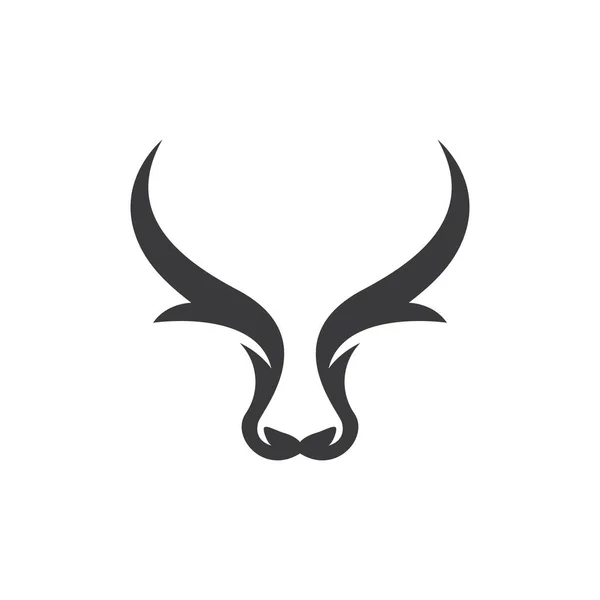 Bull Cabeça Logotipo Imagens Ilustração Design — Vetor de Stock